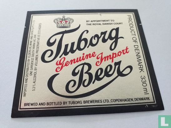 Tuborg Genuine Import beer 