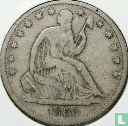 United States ½ dollar 1866 (S - type 1) - Image 1
