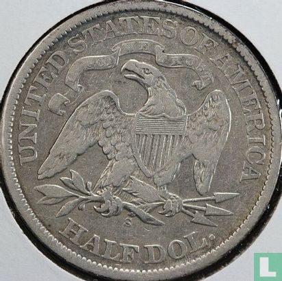 États-Unis ½ dollar 1866 (S - type 2) - Image 2