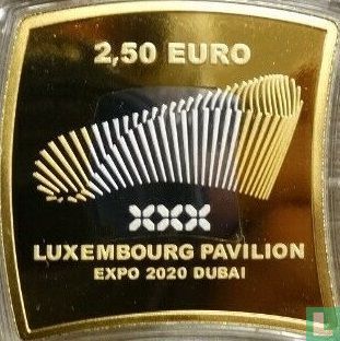 Luxemburg 2½ euro 2020 (PROOF) "Luxembourg Pavilion Expo 2020 Dubai" - Afbeelding 2
