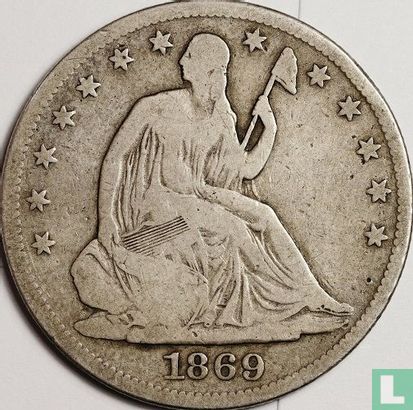 United States ½ dollar 1869 (S) - Image 1