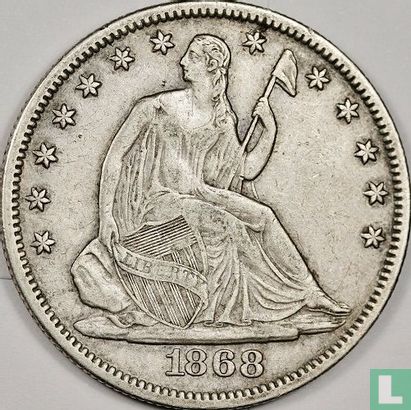 United States ½ dollar 1868 (without letter) - Image 1