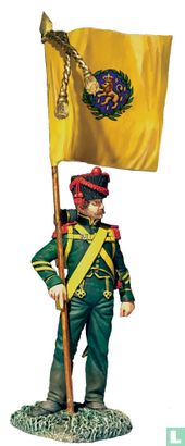 Nassau Grenadier au drapeau régimentaire