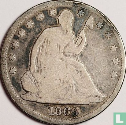 États-Unis ½ dollar 1869 (sans lettre) - Image 1