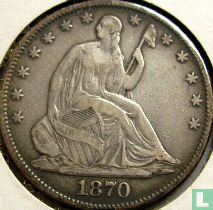 Vereinigte Staaten ½ Dollar 1870 (ohne Buchstabe) - Bild 1