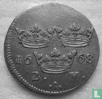 Zweden 2 mark 1668 - Afbeelding 1