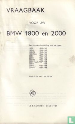 Vraagbaak BMW 1800-2000 - Afbeelding 3