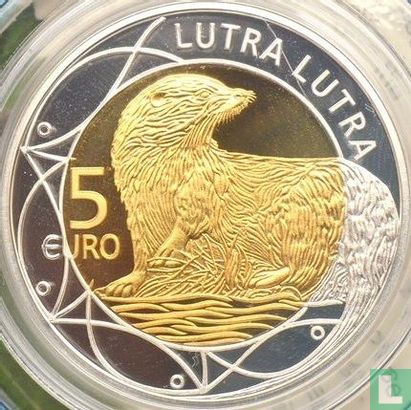 Luxemburg 5 euro 2011 (PROOF) "European otter" - Afbeelding 2