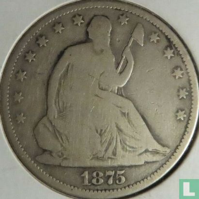 Verenigde Staten ½ dollar 1875 (CC) - Afbeelding 1