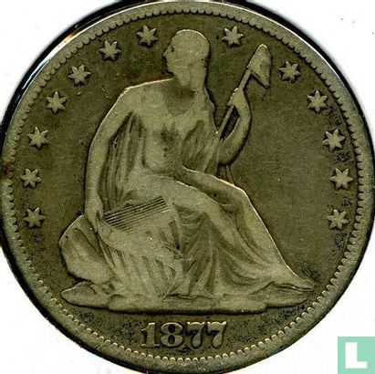 United States ½ dollar 1877 (without letter) - Image 1