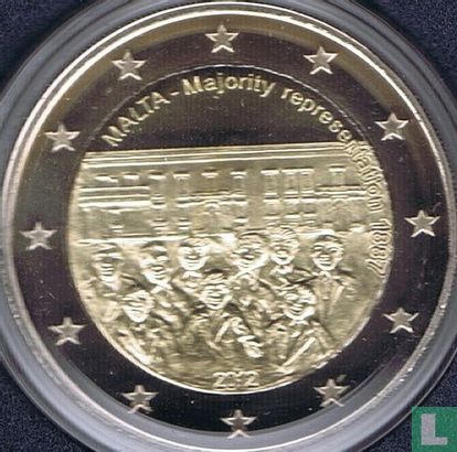 Malte 2 euro 2012 (BE) "Majority representation in 1887" - Image 1
