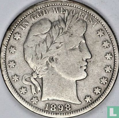 United States ½ dollar 1898 (S) - Image 1