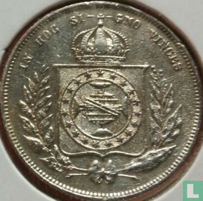 Brazil 200 réis 1867 (type 1) - Image 2