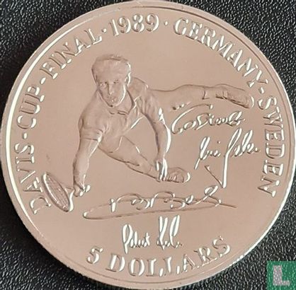 Niue 5 dollars 1989 "Davis Cup final" - Afbeelding 2