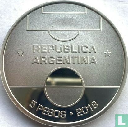 Argentina 5 pesos 2018 (PROOF) "Football World Cup in Russia" - Image 1