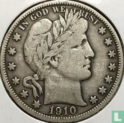 Verenigde Staten ½ dollar 1910 (zonder letter) - Afbeelding 1