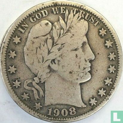Verenigde Staten ½ dollar 1908 (zonder letter) - Afbeelding 1
