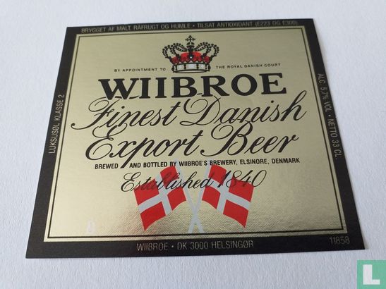 Wiibroe finest Danish Export Beer 