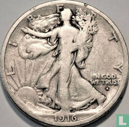 États-Unis ½ dollar 1916 (S) - Image 1