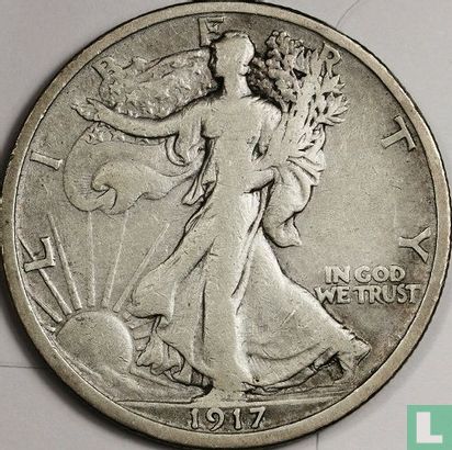 États-Unis ½ dollar 1917 (S - type 2) - Image 1