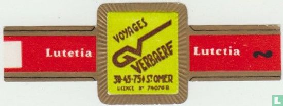 Voyages Verbaere 38-45-75 St.Omer Licence No 74076B - Lutetia - Lutetia - Afbeelding 1