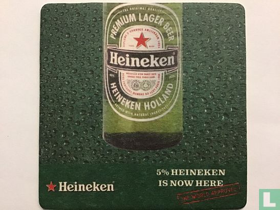 Heineken 5% Heineken is now here - Afbeelding 1