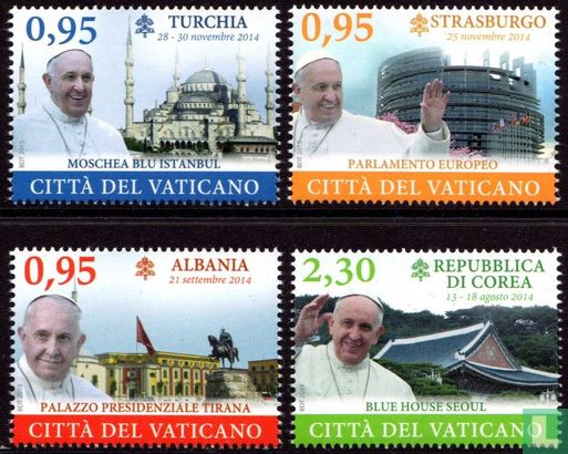 Travels of Pope Francis in 2014