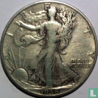 États-Unis ½ dollar 1938 (sans lettre) - Image 1