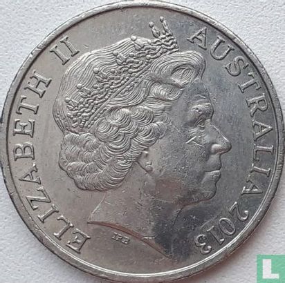 Australie 20 cents 2013 (non coloré) - Image 1