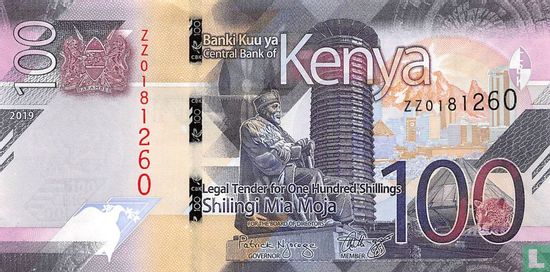 Kenya 100 Shillings 2019 Remplacement - Image 1