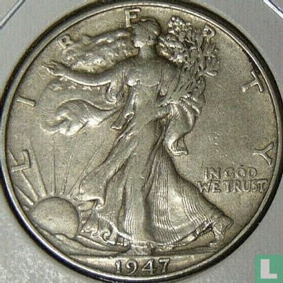États-Unis ½ dollar 1947 (sans lettre) - Image 1