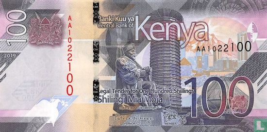 Kenya 100 Shilingi 2019 - Image 1