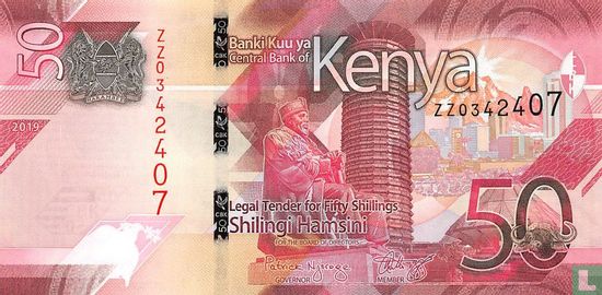 Kenya 50 Shillings 2019 Remplacement - Image 1