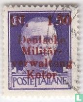 1944 italienische Briefmarken mit Aufdruck