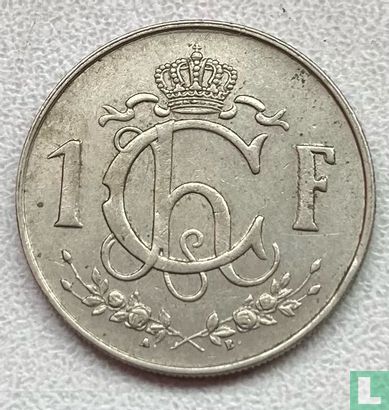 Luxembourg 1 franc 1955 (misstrike) - Image 2