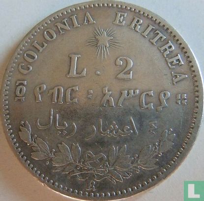 Eritrea 2 Lire 1896 - Bild 2