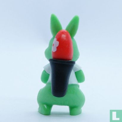 Groen konijn met rugtas - Afbeelding 2