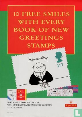 10 Free Smiles with Every Book of New Greetings Stamps