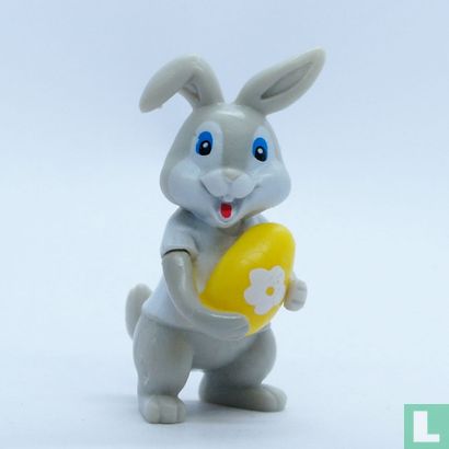 Gray rabbit with easter egg - Image 1