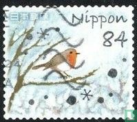 Winter greeting stamps