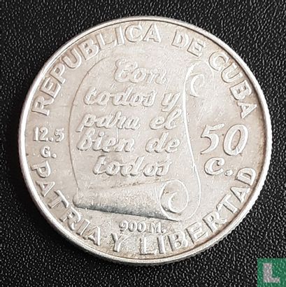 Cuba 50 centavos 1953 "100th anniversary Birth of José Marti" - Afbeelding 2