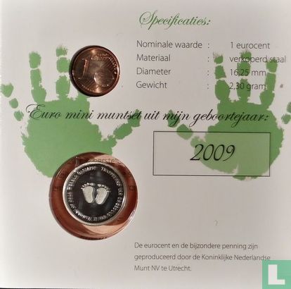 Nederland combinatie set 2009 "Baby's eerste centje" - Afbeelding 2