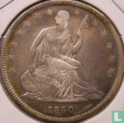 États-Unis ½ dollar 1840 (sans lettre - type 1) - Image 1