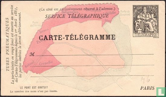 Chaplain type telegram card