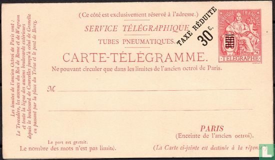 Telegramkaart type aalmoezenier - Afbeelding 1