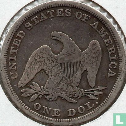 United States 1 dollar 1847 - Image 2