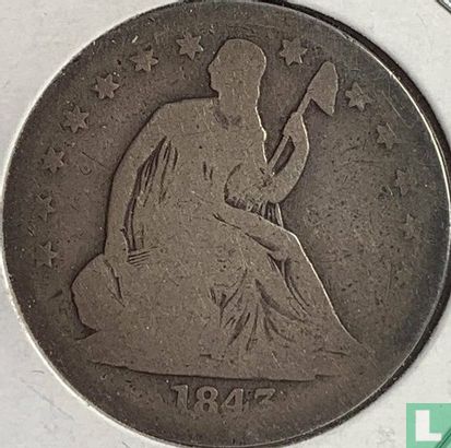 United States ½ dollar 1843 (O) - Image 1