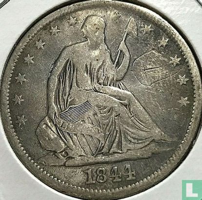 United States ½ dollar 1844 (O) - Image 1