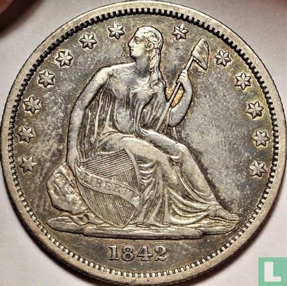 United States ½ dollar 1842 (without letter - type 1) - Image 1