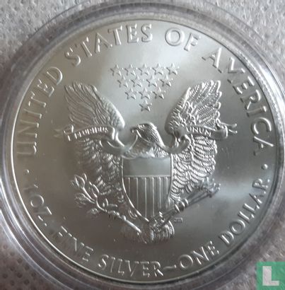 United States 1 dollar 2014 (coloured) "Silver Eagle" - Image 2